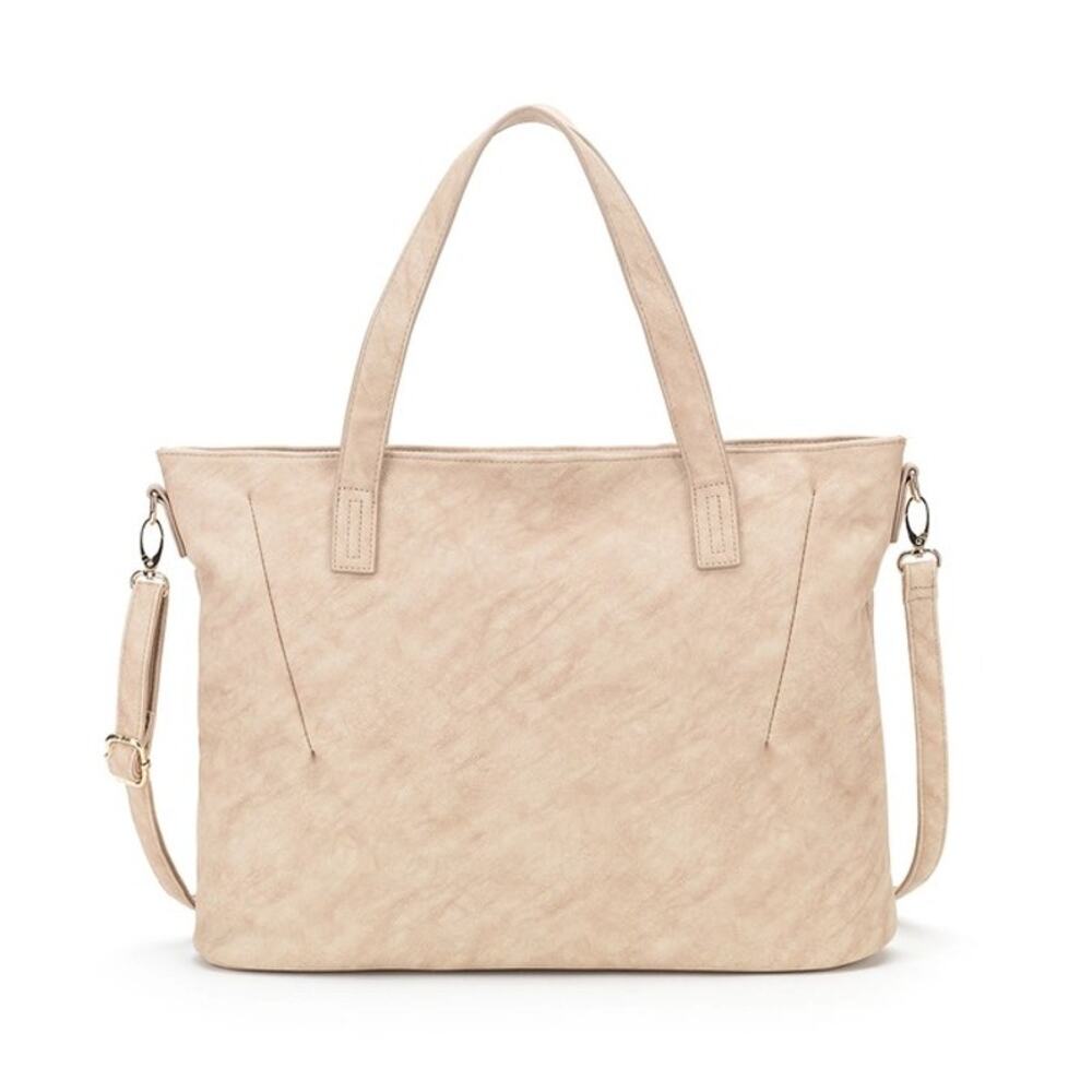 Audrey Vegan Leather Crossbody Bag — Tan